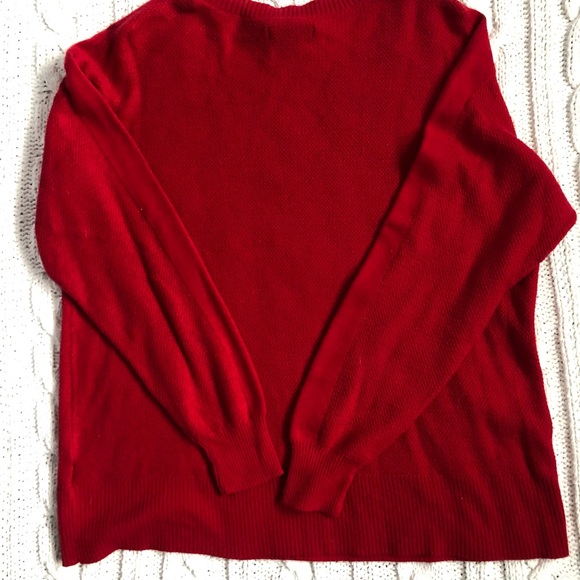 American Eagle L red cotton blend sweater - Picture 3 of 8